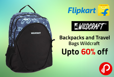 Backpacks and Travel Bags Wildcraft Upto 60% off - Flipkart